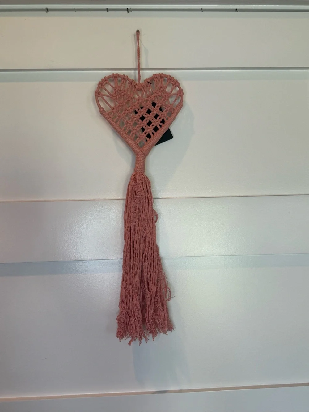 Heart Macramé Wall Hanging - Pink -